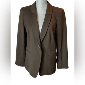 Lafayette 148 New York l Crepe Brown Blazer l WOMENS size 8 Jacket